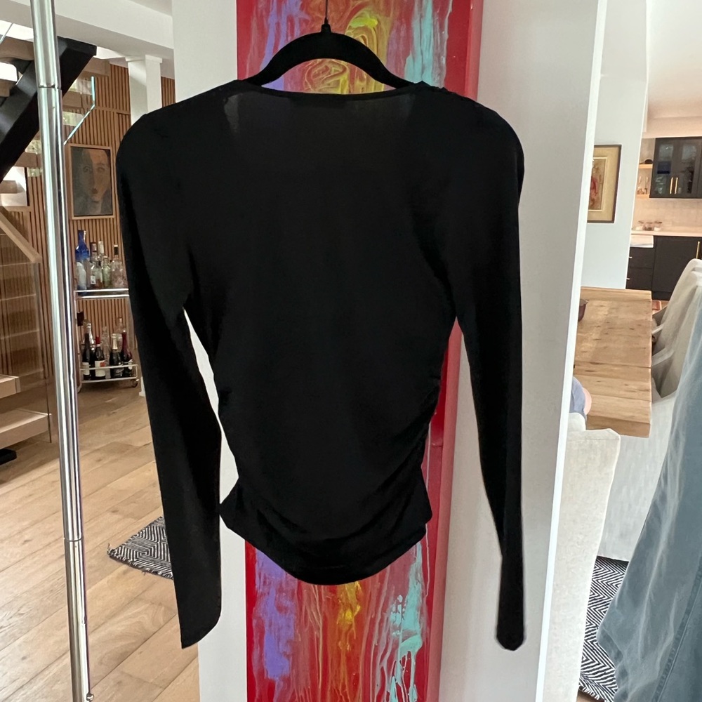 Zara Black Fitted Long Sleeve Bodysuit